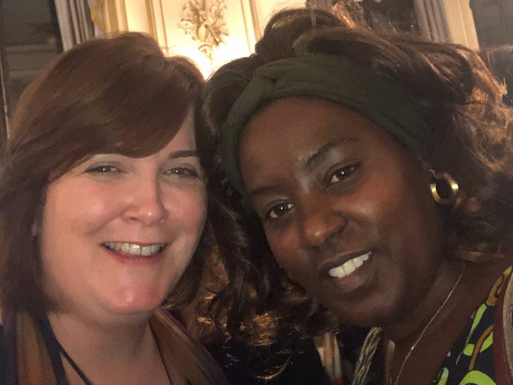 Oonagh McPhillips (Ireland '16) and Salome Mbugua (Ireland '10) featured together at an event in Ireland.